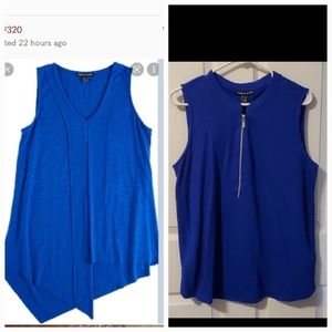 Qty 2 - Royal Blue Sleeveless Blouses